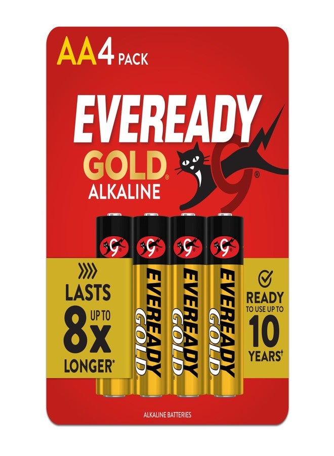 Eveready Gold Alkaline Batteries AA, 4-Count - Image 1