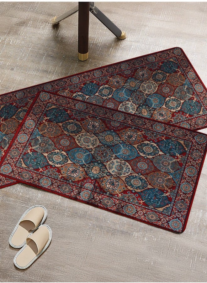 Generic 2 PCS Kitchen Floor Mats Rugs Set, Cushion Floor Carpet, Waterproof, Oil Resistant and Anti-Fatigue PU Standing Mat for Kitchen, Floor, Office, Sink, Laundry 45*75CM+45*120CM  - Image 2