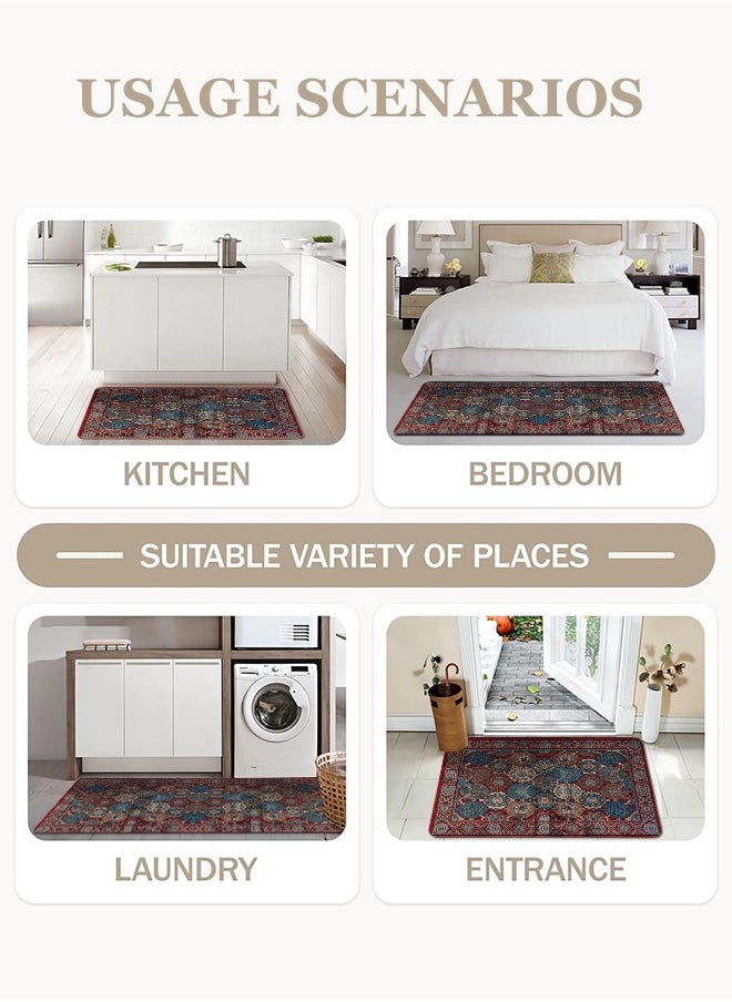 Generic 2 PCS Kitchen Floor Mats Rugs Set, Cushion Floor Carpet, Waterproof, Oil Resistant and Anti-Fatigue PU Standing Mat for Kitchen, Floor, Office, Sink, Laundry 45*75CM+45*120CM  - Image 5