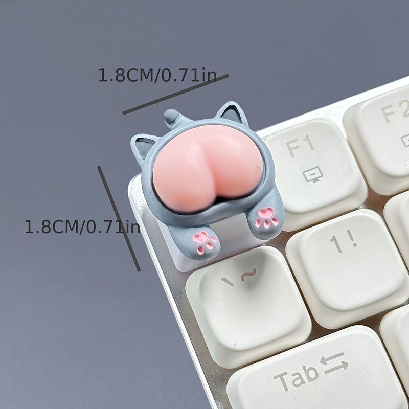 4pcs Set Cartoon Style Mechanical Keyboard Keycaps Exquisite Cute Replacement Parts Individually Packaged Perfect for Gaming Office - Image 4