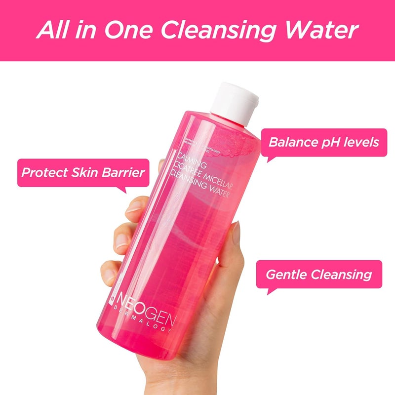 DERMALOGY by NEOGENLAB NEOGEN Calming Cleansing Water Cica Tree Micellar 13.52oz(400ml) for Sensitive Skin/Korean Skin Care/K-Beauty/mild cleansing - Image 4
