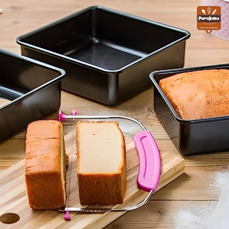 PureBake قالب خبز مستطيل معتمد من SGS من الفولاذ الكربوني، غير لاصق، بطبقة تيفلون، أسود - Image 5