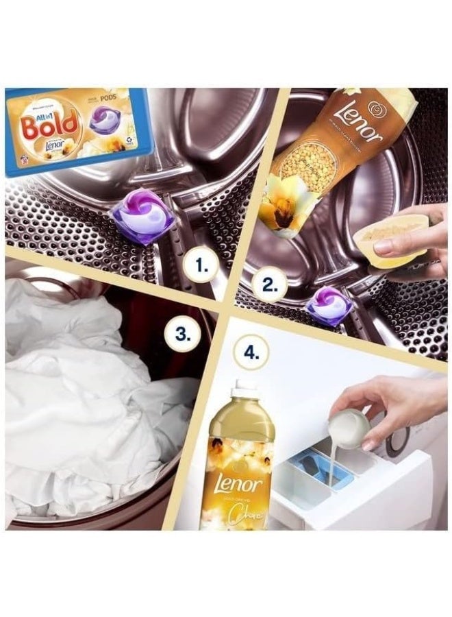 Lenor Laundry Perfume In-Wash Scent Booster Beads 176g, Gold Orchid, Non-Stop Freshness Up To 12 Weeks In Storage - Image 4