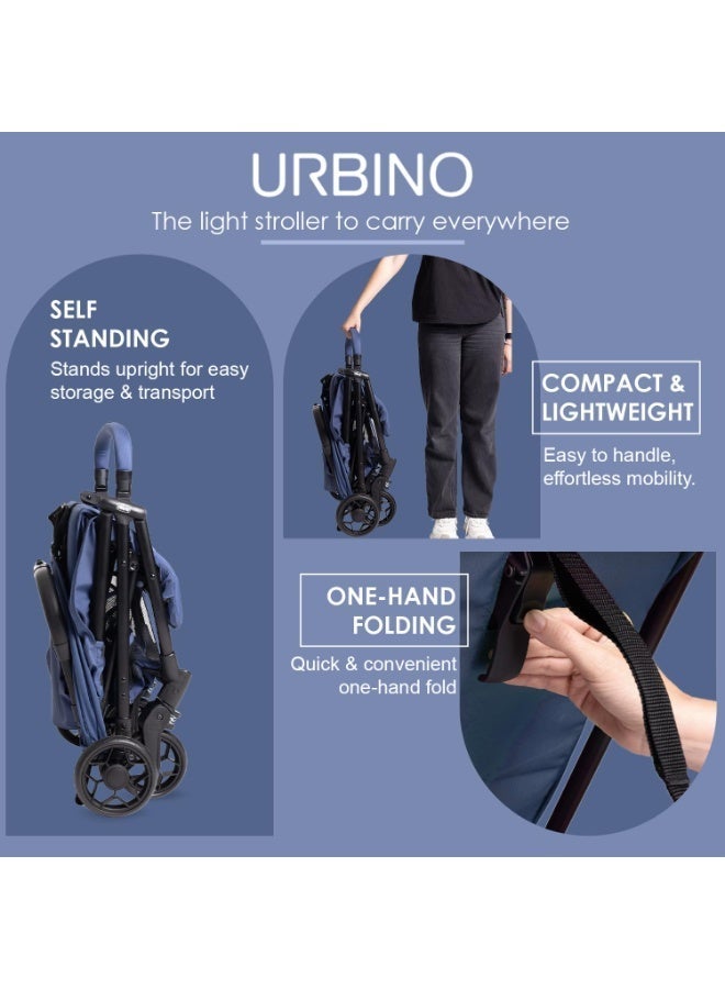 شيكو عربة أطفال شيكو أوربينو باللون الأزرق الملكي | قابلة للطي بيد واحدة | مقاعد واسعة ومريحة مع وسادة كتف | مسند ظهر قابل للإمالة ومسند قدم قابل للتعديل | من 0 إلى 4 سنوات | مظلة قابلة للتمديد مع حماية من الأشعة فوق البنفسجية 50+ - Image 3