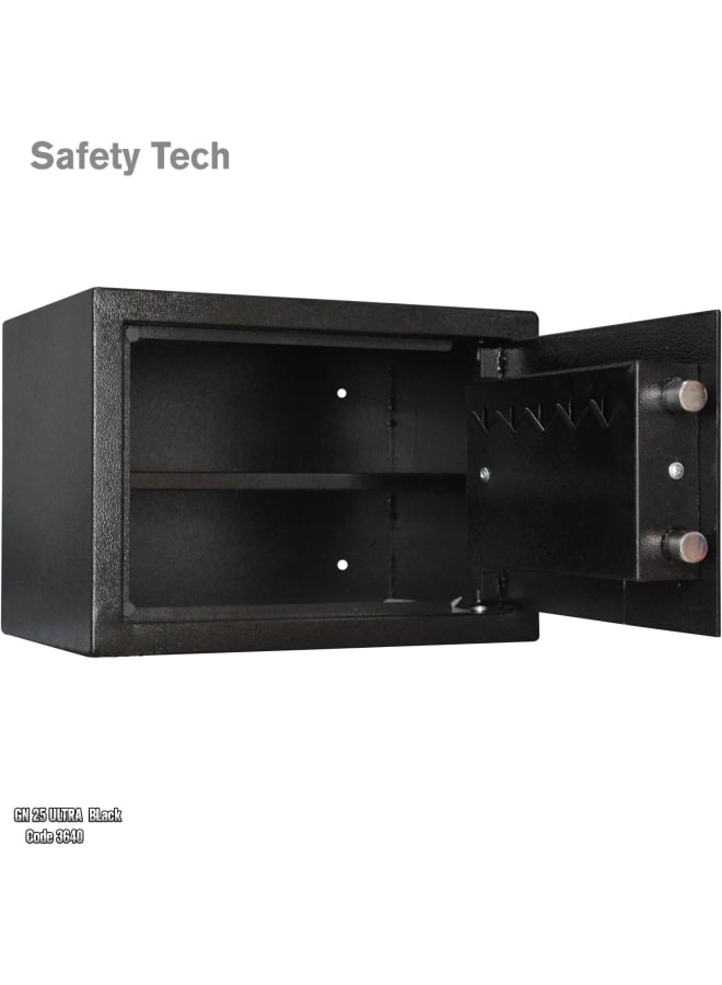 سيفتي تيك خزنة إلكترونية من SafetyTech بتصميم أنيق وبطاريات خارجية، مقاس 25 × 35 × 25 سم - Image 4