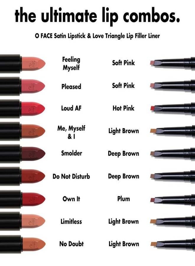 elf e.l.f. O Face Satin Lipstick – Pleased | Richly Pigmented Hydrating Satin Finish Lipstick with Squalane, Jojoba Esters & Marula Oil – 3.8 g - Image 5