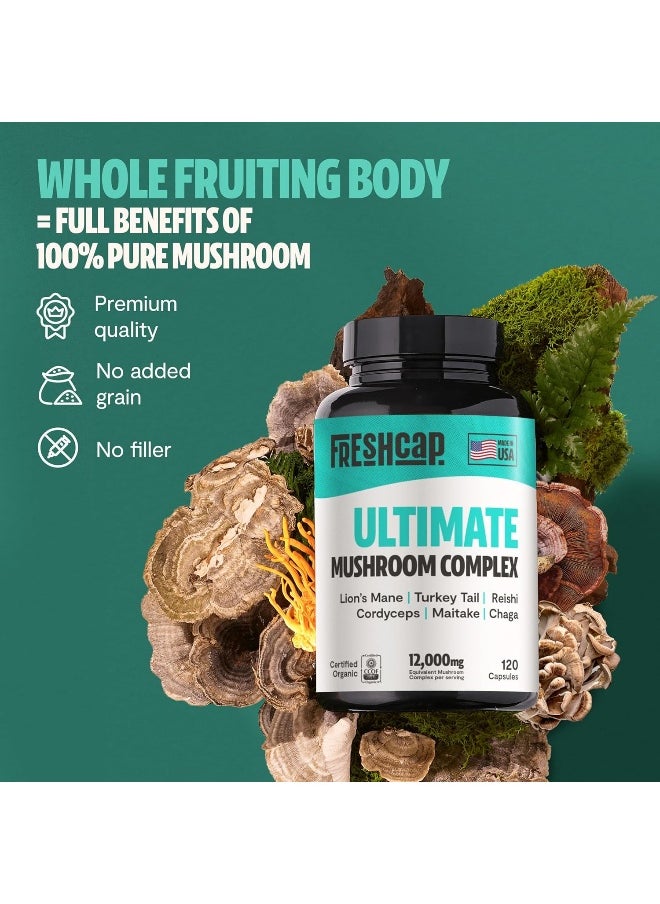 فريش كاب مشرومز - FreshCap، Ultimate Mushroom Complex 120 كبسولة - Image 1
