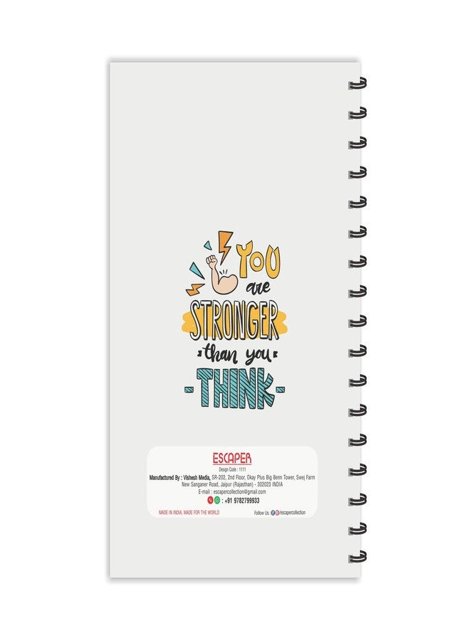 ESCAPER مفكرة "أنت أقوى مما تظن" من إسكيبر، مفكرة تحفيزية (مقاس A5 - 8.5 × 5.5 بوصة - 160 صفحة - مسطرة)، دفتر ملاحظات حلزوني، مفكرة لتدوين الملاحظات - Image 2