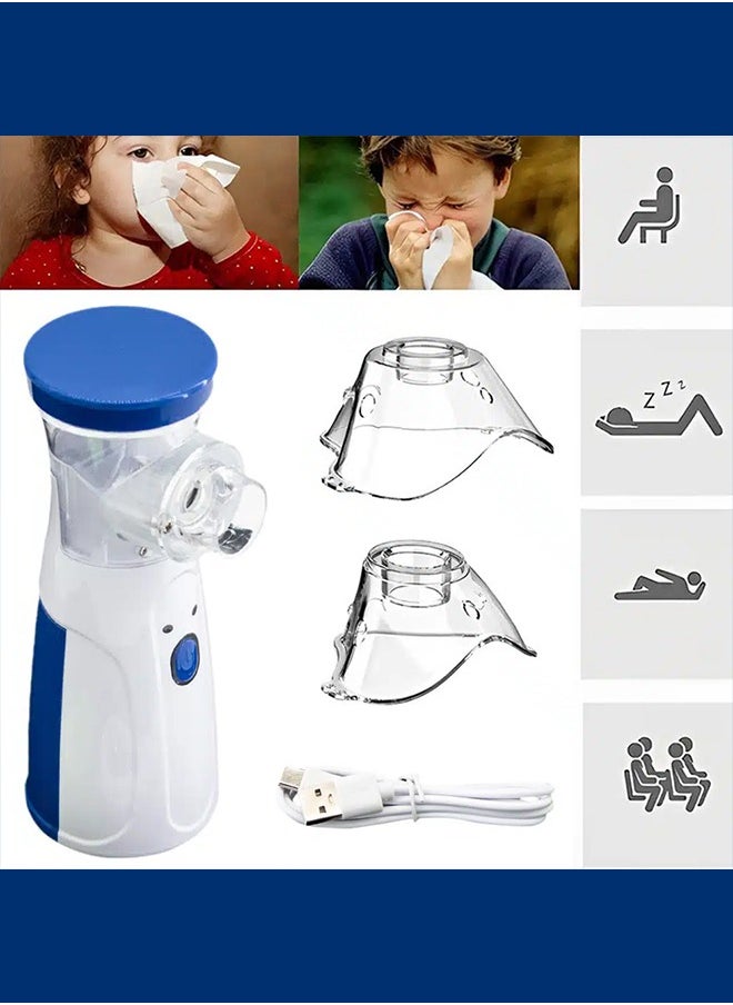 MARGOUN Rechargeable Mesh Nebulizer for Respiratory Health with 2 Inhalation Mask and 1 Suction Nozzle and Multiple Accessories  - Image 5