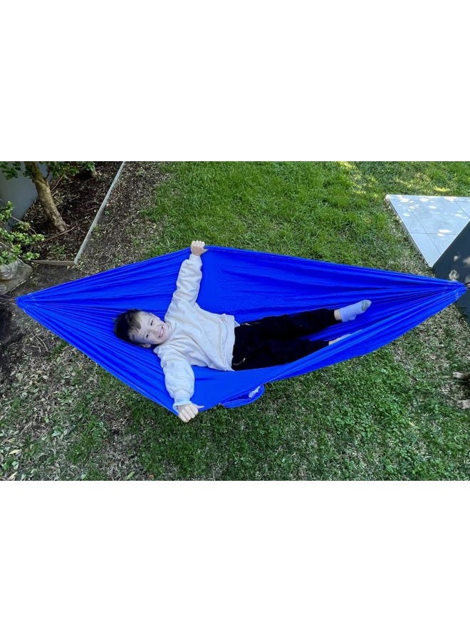 Hammock Bliss سكاي كيد هاموك - هاموك للأطفال - هاموك تخييم صغير، معدات تخييم، داخلي/خارجي - الهاموك المبدئي المثالي للأطفال - Image 2