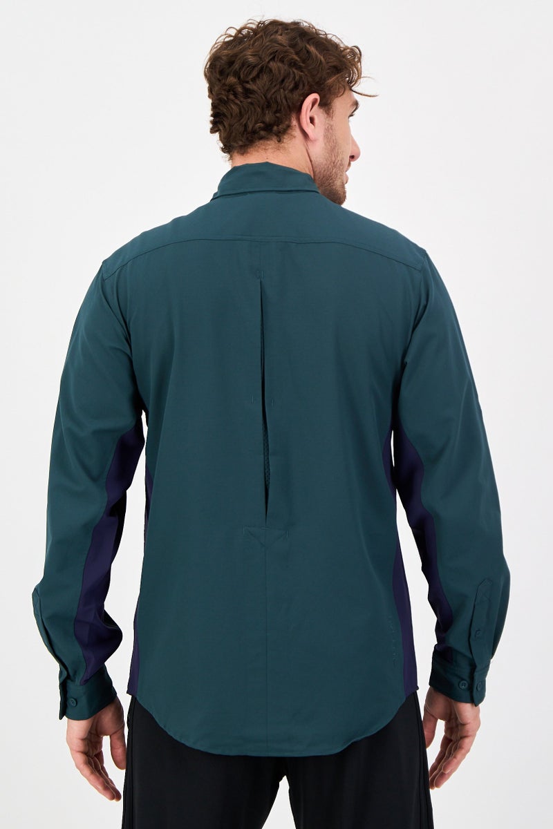 Nike x Acg Men Dri Fit Long Sleeve Outdoor Jacket Shirt, Green - Image 3
