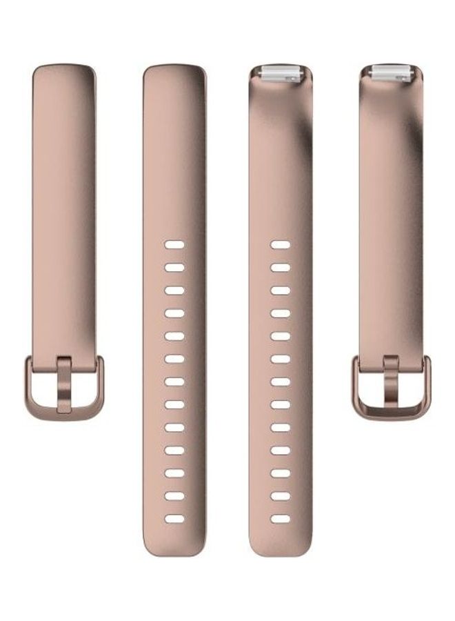 NIBEMINENT TPE Replacement Strap For Fitbit Inspire 2 Rose Gold - Image 2