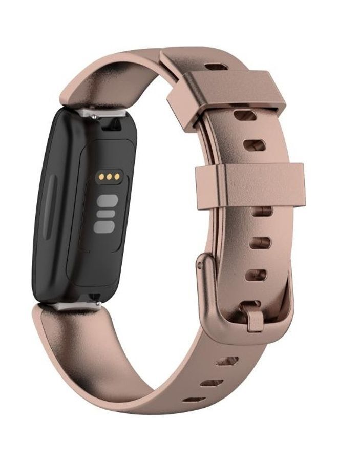 NIBEMINENT TPE Replacement Strap For Fitbit Inspire 2 Rose Gold - Image 5