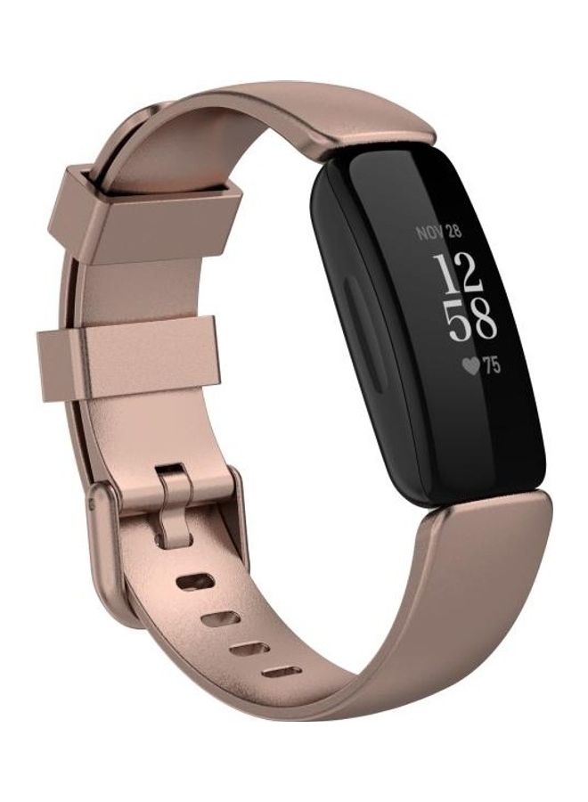 NIBEMINENT TPE Replacement Strap For Fitbit Inspire 2 Rose Gold - Image 4