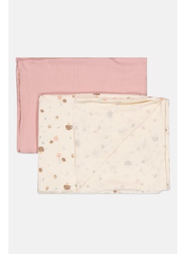 Dream Gro 2 Piece Baby Swaddle Blanket, Cream  - Image 1