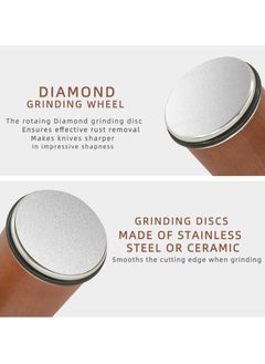 VICTGOAL Rolling Knife Sharpener, knife sharpener with Industry Diamonds and Ceramic Discs. Rolling Knife Sharpening System for Kitchen Knives 15/20° Precision Magnetic Angling  - Image 4