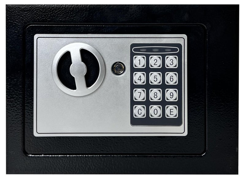 LOTFY GROUP خزنة LG Safebox، رمز 17EF، مقاس 17*23*17 سم، لون أسود، خزنة منزلية/مكتبية - Image 1