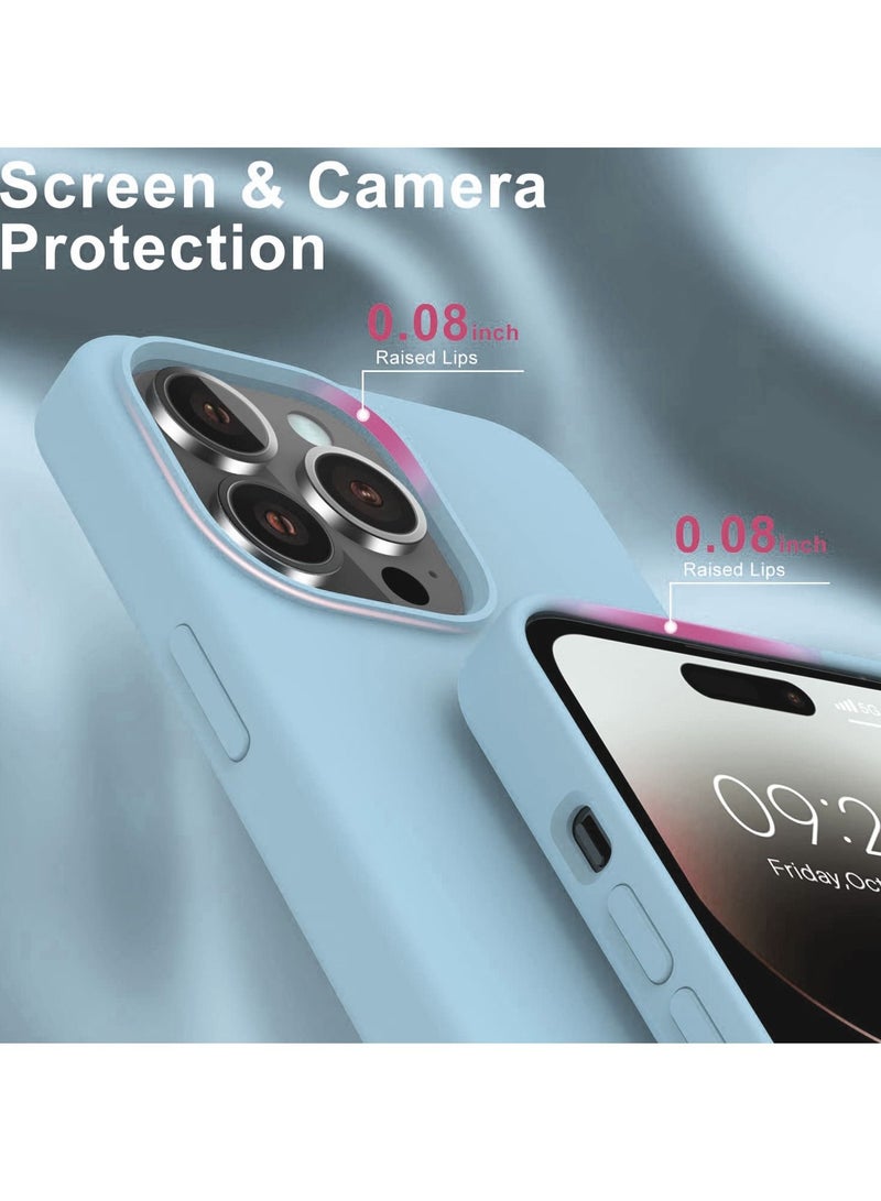 Houmt iPhone 14 Pro Case with 2 Pack Screen Protectors Liquid Silicone Ultra Slim Shockproof Protective Case Cover for iPhone 14 Pro Soft Anti Scratch Microfiber Lining 6.1 inch - Image 2