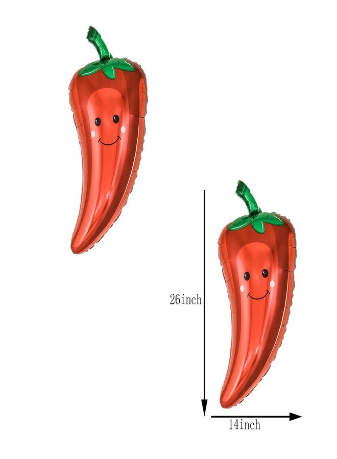 DYT 12PCS Chili Fire Foil Balloons for Cook Off Contest Party Decoration Chili Pepper Flame Aluminum Balloon Contest Tasting Competition Cinco De Mayo Mexican Fiesta Birthday Party Supplies - Image 2