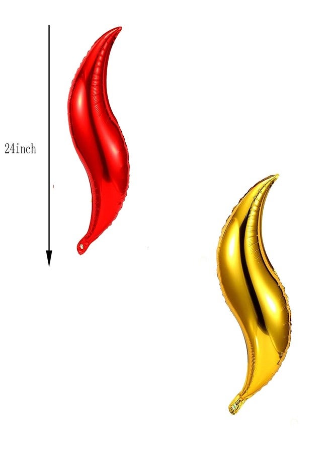 DYT 12PCS Chili Fire Foil Balloons for Cook Off Contest Party Decoration Chili Pepper Flame Aluminum Balloon Contest Tasting Competition Cinco De Mayo Mexican Fiesta Birthday Party Supplies - Image 5