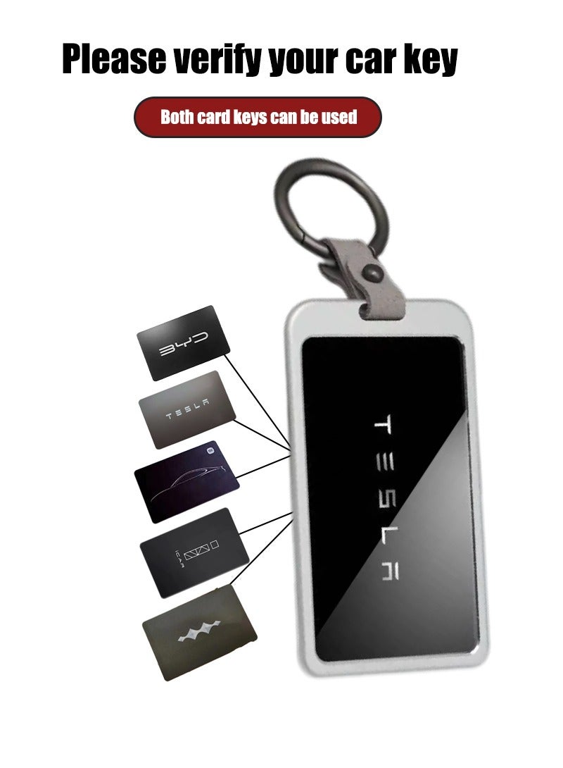 Car key card package, aluminum alloy protective sleeve, all-inclusive anti-slip and fall-resistant high-end, suitable for most car models. - Image 2