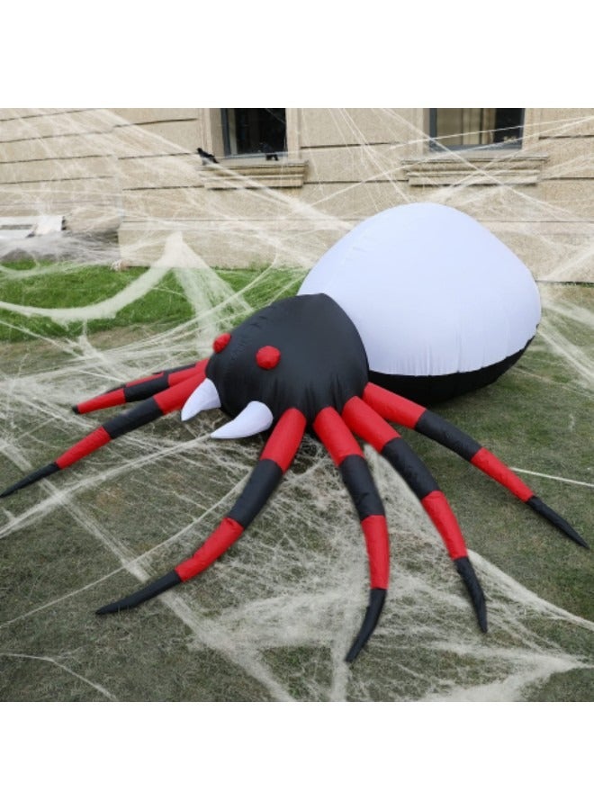 GGEROU 8 Ft Inflatables Giant Red Spider Build-in Swirling LED Lights, Blow up Party Decorations - Image 5