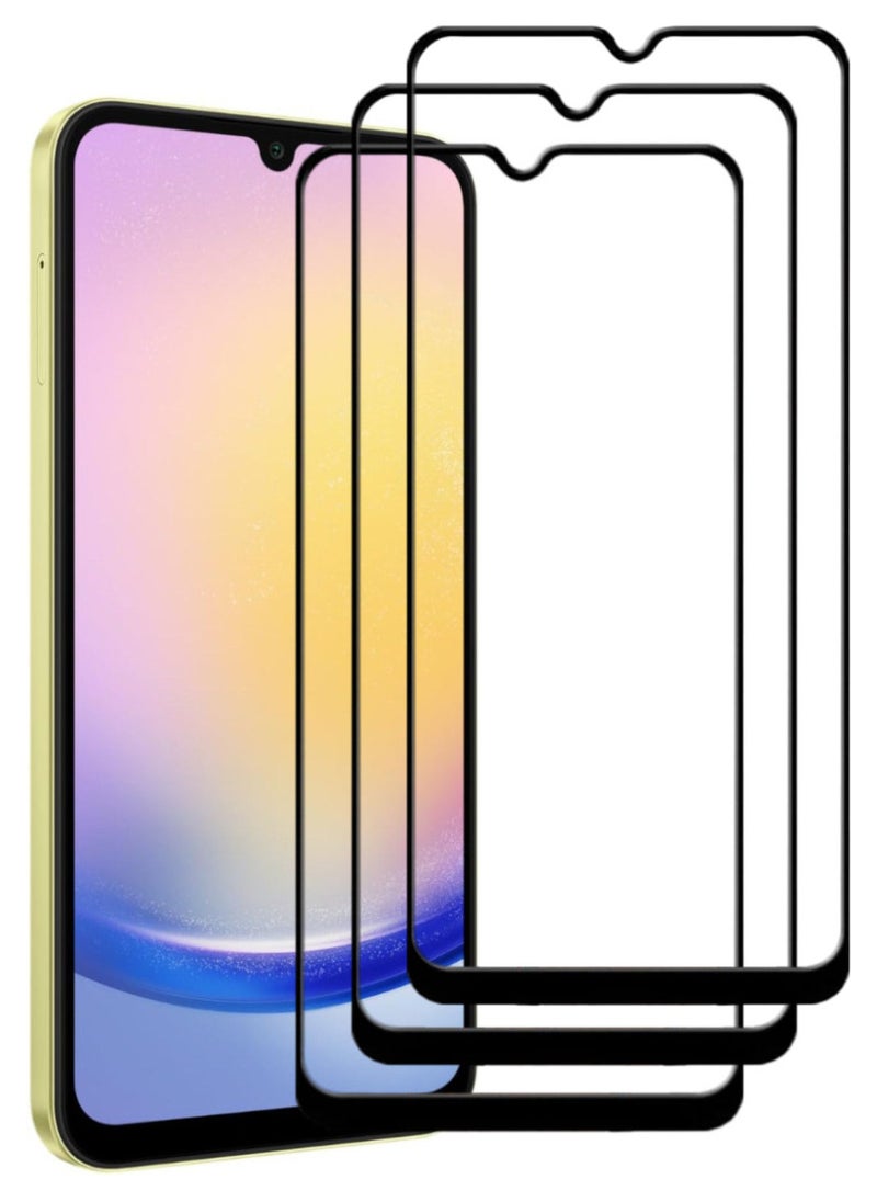 ACLIX 3 Pieces Antistatic ESD Dustproof Premium Quality High Definition Tempered Glass Screen Protector Designed For Samsung Galaxy A25 - Image 1