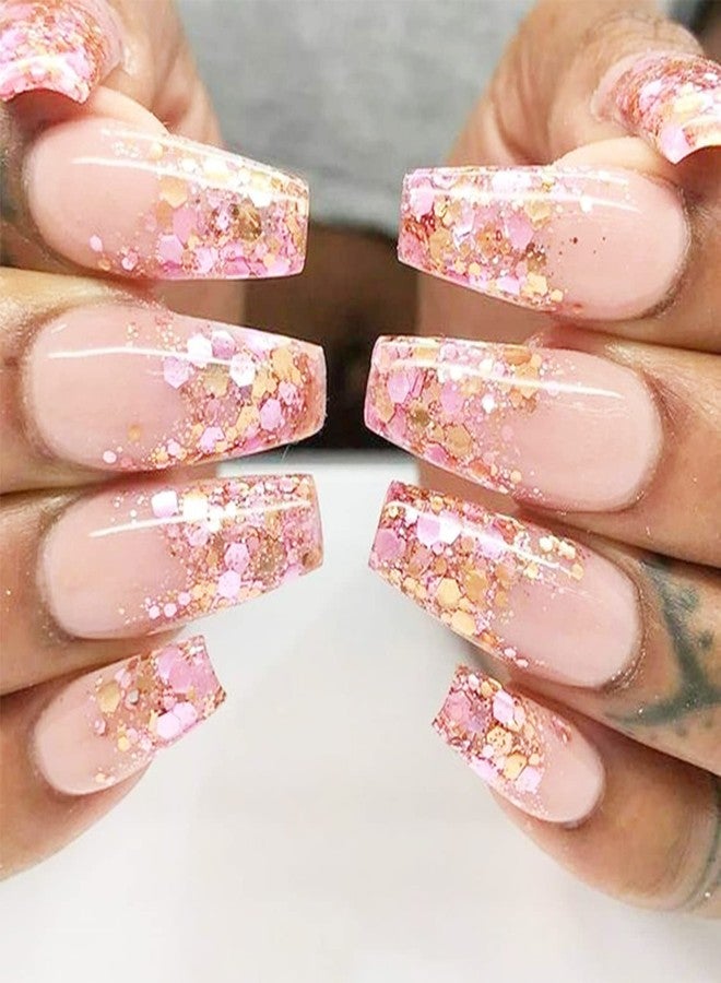 Vezocim Iridescent Glitter Nail Art Sequins, 8 Colors Sparkly Nail Flakes Decoration, Holographic Mixed Size 3D Resin Acrylic Supplies for Women Girls Manicure Charms Nails, DIY Shiny Fingernail Accessories - Image 2