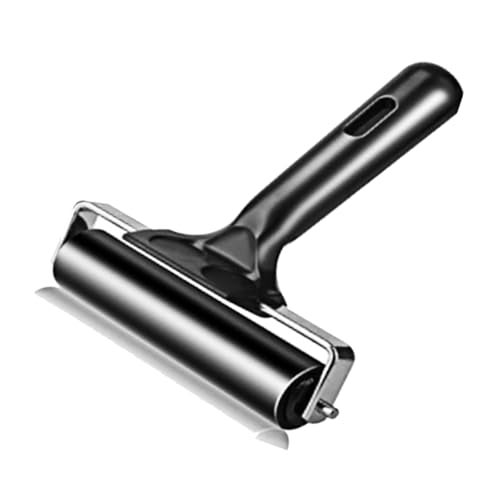 TOOYIMR 4 Inch Professional Rubber Roller with Comfort Grip Handle - Stainless Steel Core Printmaking Tool for Art Printing, Craft Creation, Gluing, Floor Installation & Marine Applications - Image 1