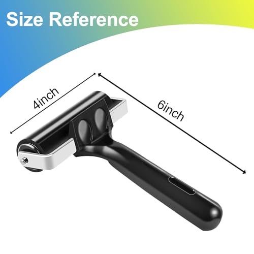 TOOYIMR 4 Inch Professional Rubber Roller with Comfort Grip Handle - Stainless Steel Core Printmaking Tool for Art Printing, Craft Creation, Gluing, Floor Installation & Marine Applications - Image 2