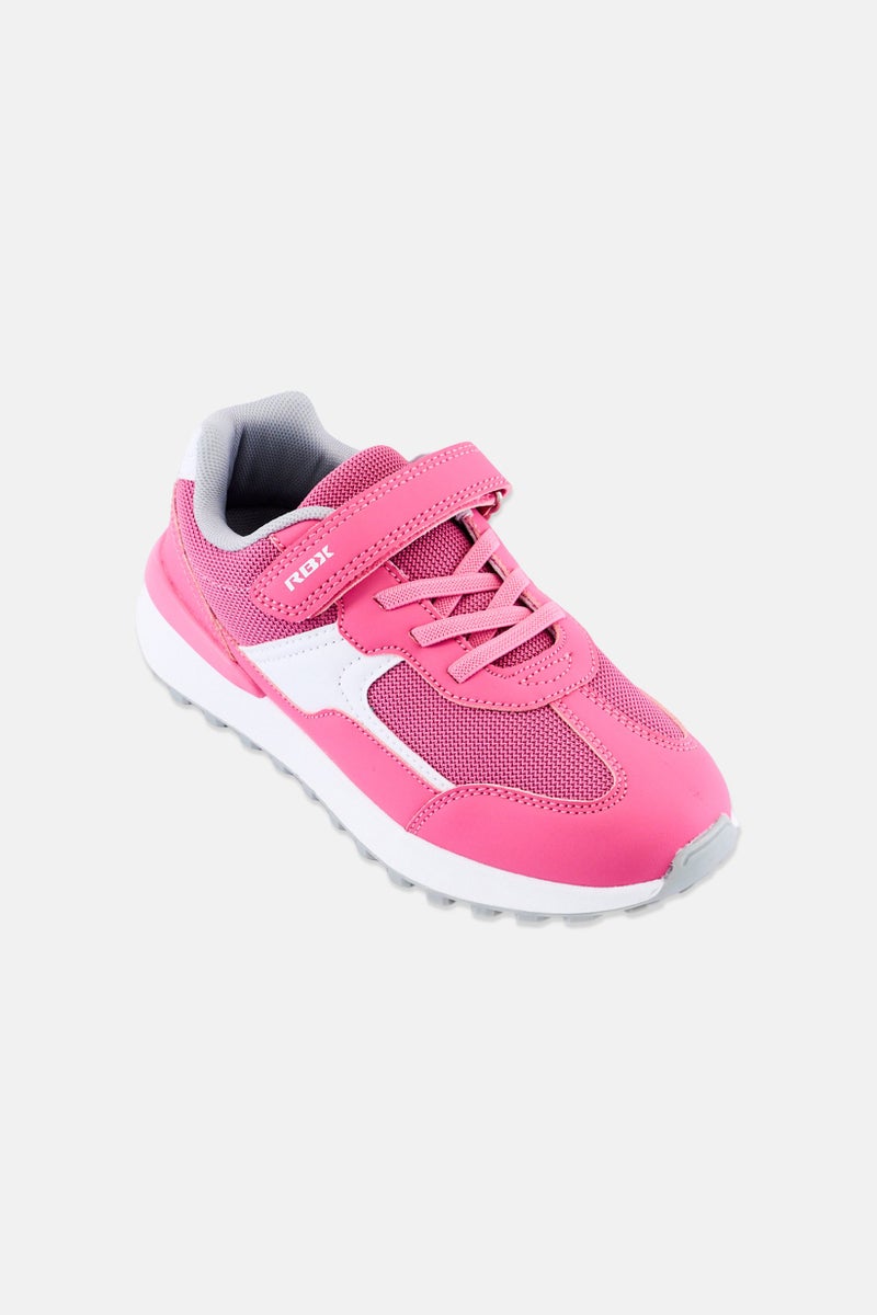 RXB Kids Girl Velcro Closure Running Shoes, Pink - Image 1