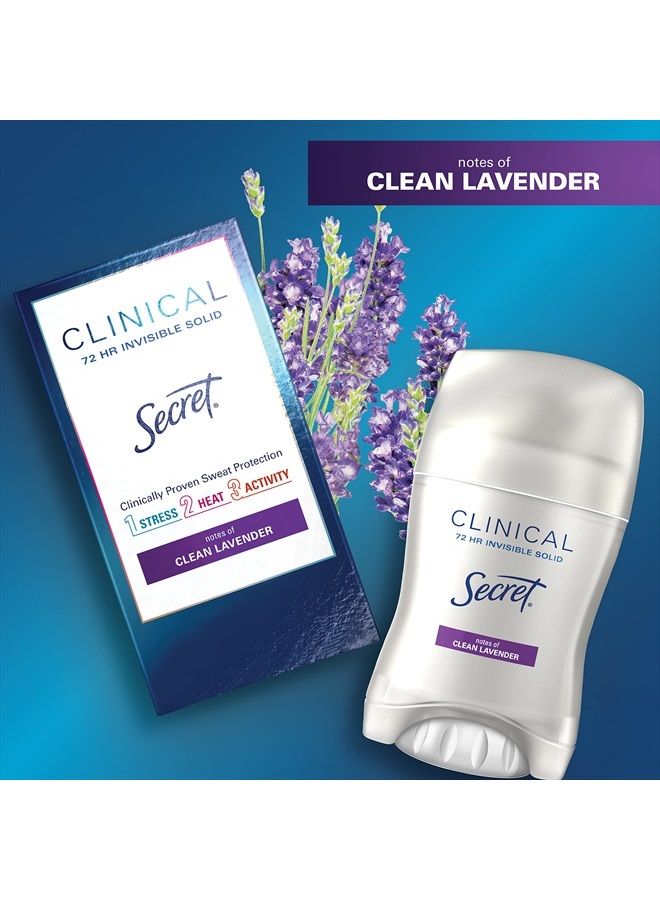 Secret مضاد التعرق ومزيل العرق للنساء من كلينيكال سترينجث، لافندر، 48 ساعة غير مرئي، 1.6 أونصة - Image 4