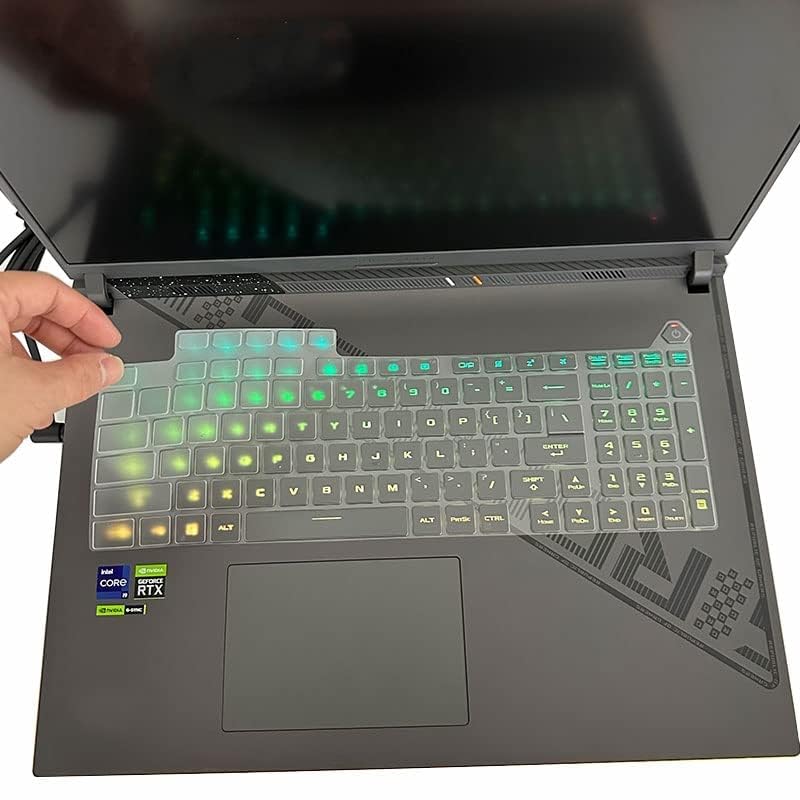 LEZE Keyboard Cover for 2024 2023 Asus ROG Strix G18 G814 G814JVR G814JI G814JZ & ROG Strix Scar 18 G834 G834JZR G834JYR G834JY Series Laptop, ROG Strix G18 Keyboard Skin Protector - TPU - Image 2
