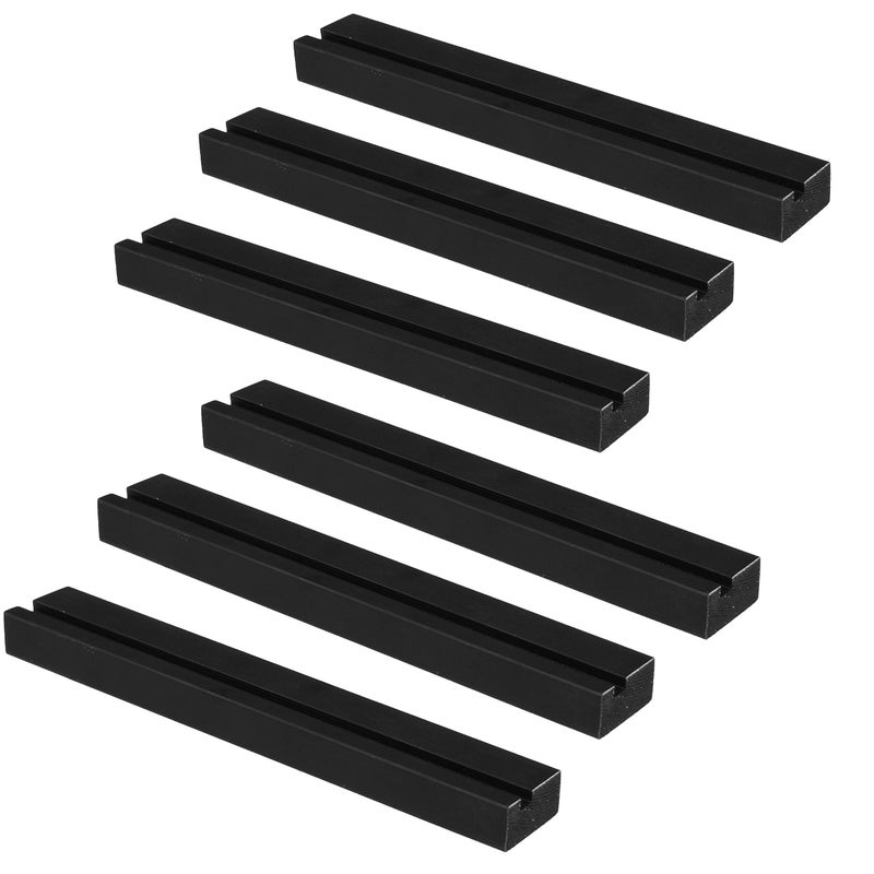 Ilyapa Wood Vinyl Record Shelves Wall Mount 6 Pack  Black Album Holder  Display Your LP Highlight Favorite Records Wall Holder Decor Shelf