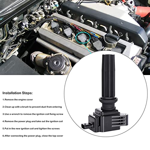 LCWRGS مجموعة من 4 حزم لفائف الإشعال تناسب 2.0L L4 فورد فوكس إيسكيب فيوجن إيدج لينكولن MKC MKZ 2.0 2012 2013 2014 2015 2016 2017 2018 2019 OE# C1816 UF670 DG546 - Image 4