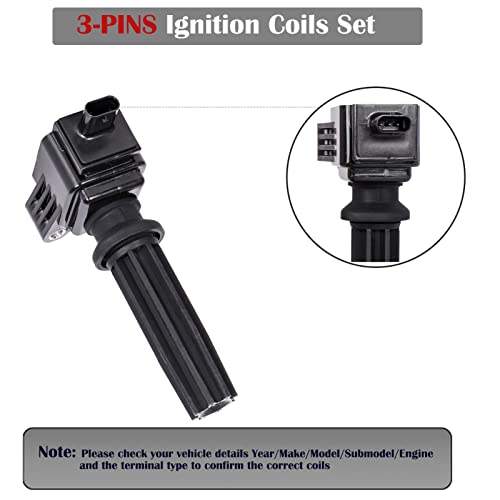 LCWRGS مجموعة من 4 حزم لفائف الإشعال تناسب 2.0L L4 فورد فوكس إيسكيب فيوجن إيدج لينكولن MKC MKZ 2.0 2012 2013 2014 2015 2016 2017 2018 2019 OE# C1816 UF670 DG546 - Image 3