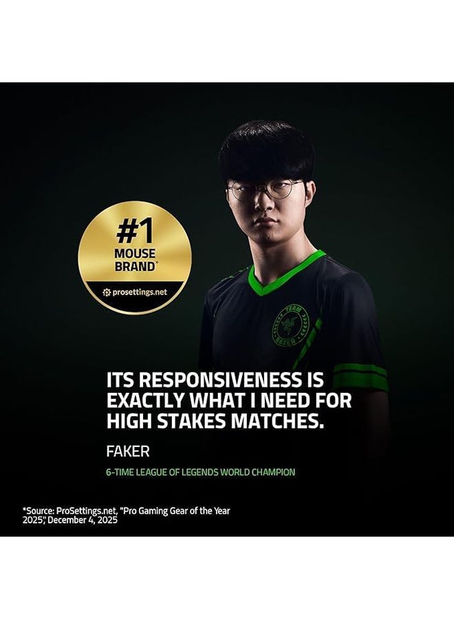 Razer Viper V4 Pro Wireless Esports Gaming Mouse: Symmetrical, 49g Lightweight, 8K Polling, 50K DPI Optical Sensor, Gen-4 Optical Switches, 6 Programmable Controls, HyperSpeed Wireless - Black - Image 3