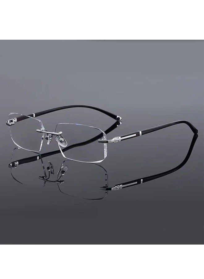 نظارات قراءة بدون إطار مضادة للإشعاع الضوئي الأزرق ومضادة للتعب ونظارات قراءة للأشخاص في منتصف العمر وكبار السن - Image 1