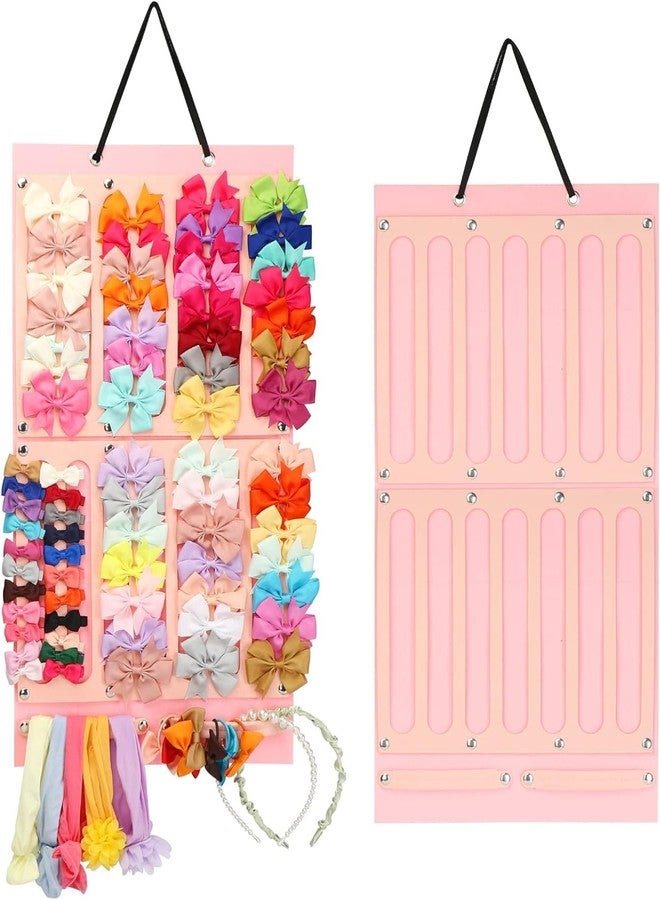 Abhaymart Bows hairband Holder 16 Ribbons Row Organizer Bow Hanger for Girls Baby Hair Accessory Storage Display Wall Hanging for Girl Room Baby Nursery Decors - Image 1