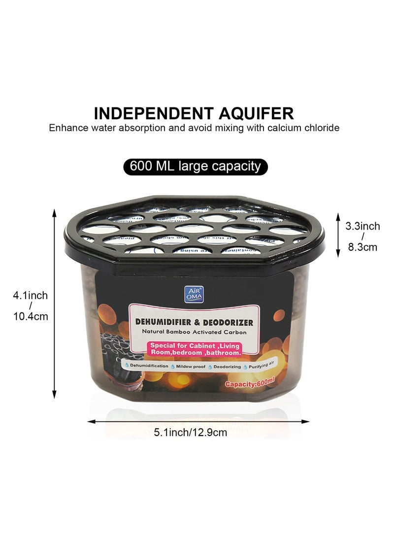 TYCOM Moisture Absorber Boxes Set 2Pack Fragrance Free Dehumidifier for Closet Kitchen Study and Bathroom 600ml Each Humidity Absorber 2 Pack. - Image 2