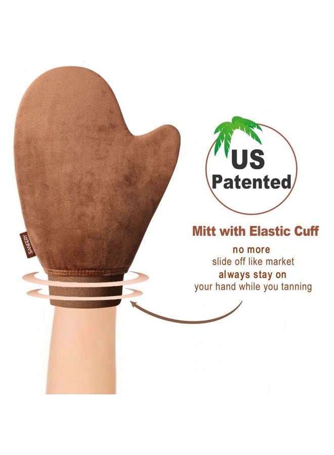 Sanfery Self Tanning Mitt Applicator Kit - Sanfery 5 Pack Tanning Mitts Self Tanner Mitt Applicator Kit Self Tan Mitt Kit with Tanning Glove, Back Applicator, Mini Tan Mit, Exfoliating Mitt, Brush  - Image 3