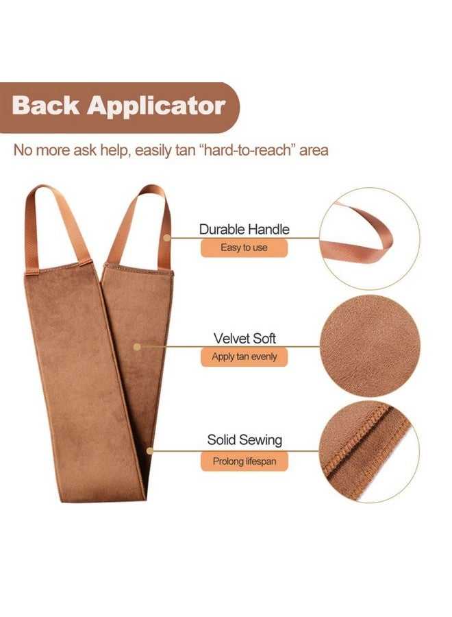 Sanfery Self Tanning Mitt Applicator Kit - Sanfery 5 Pack Tanning Mitts Self Tanner Mitt Applicator Kit Self Tan Mitt Kit with Tanning Glove, Back Applicator, Mini Tan Mit, Exfoliating Mitt, Brush  - Image 4