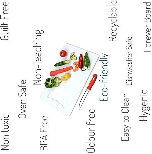 Credly Cutting Board for Kitchen Cutting Board Plastic for Bread Fruits VegetablesPizzaCheese Cutter42x29cm - Image 2
