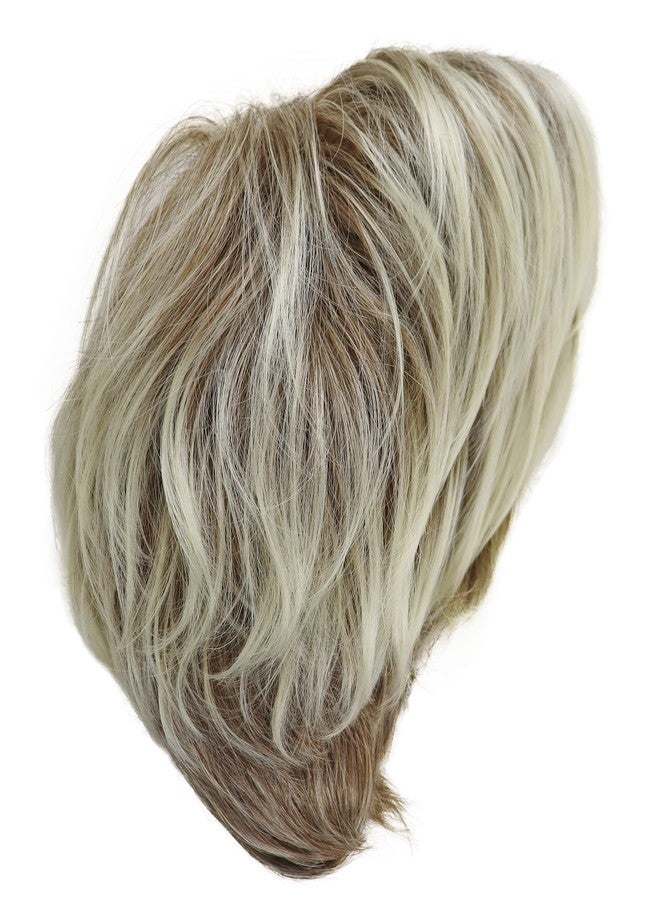 GNIMEGIL Short Blonde Pixie Cut Wigs for White Women with Bangs Dark Roots Old Lady Wig Natural Synthetic Ombre Layered Hairstyles Cosplay Costume Party Halloween Daily Use - Image 4