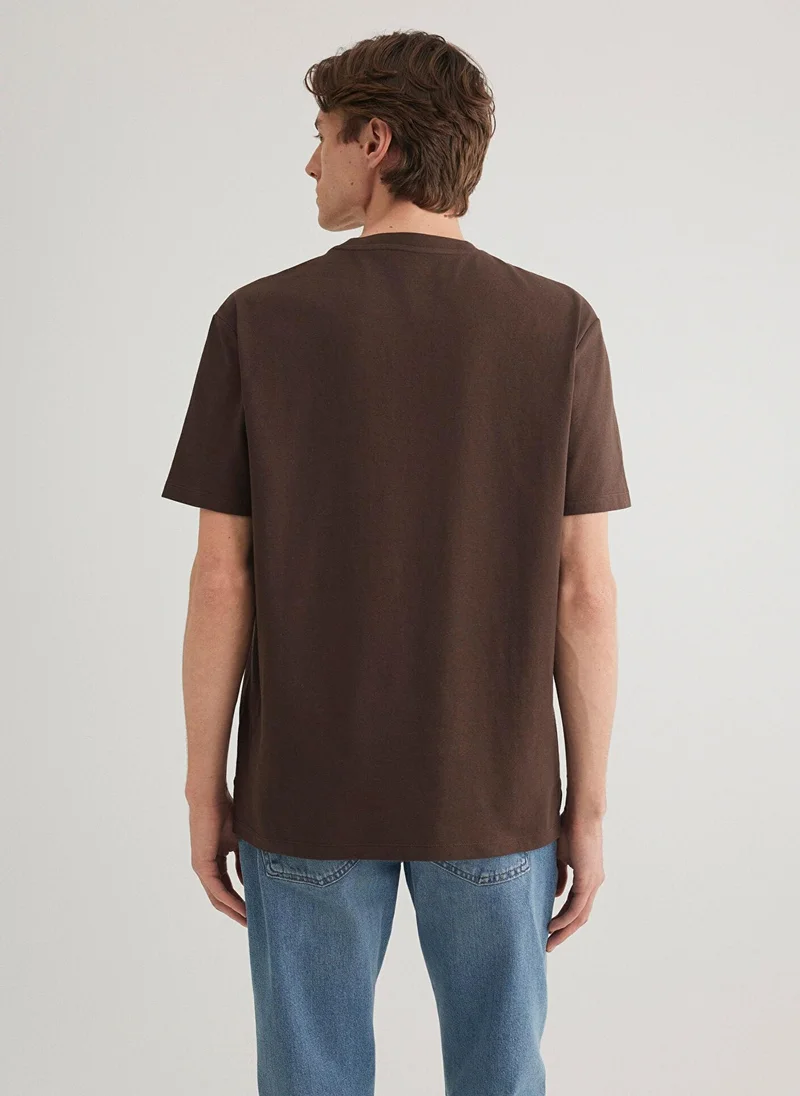 MAVI Brown T-shirt with Pocket Detail