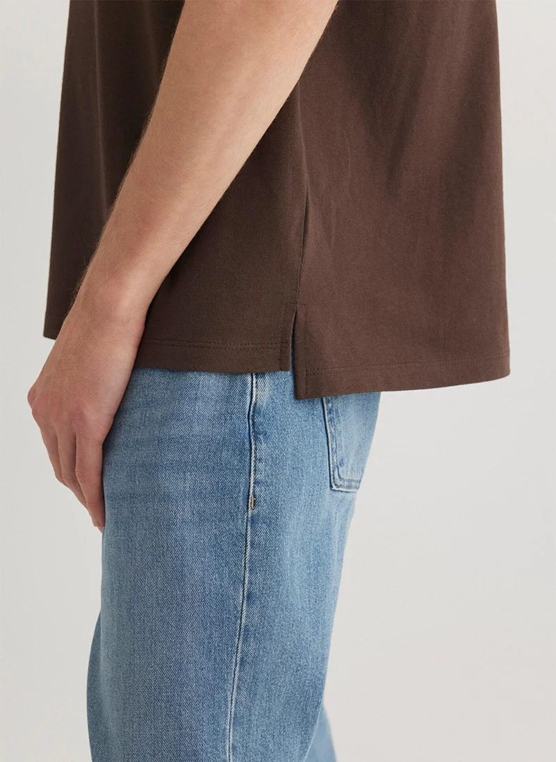 MAVI Brown T-shirt with Pocket Detail
