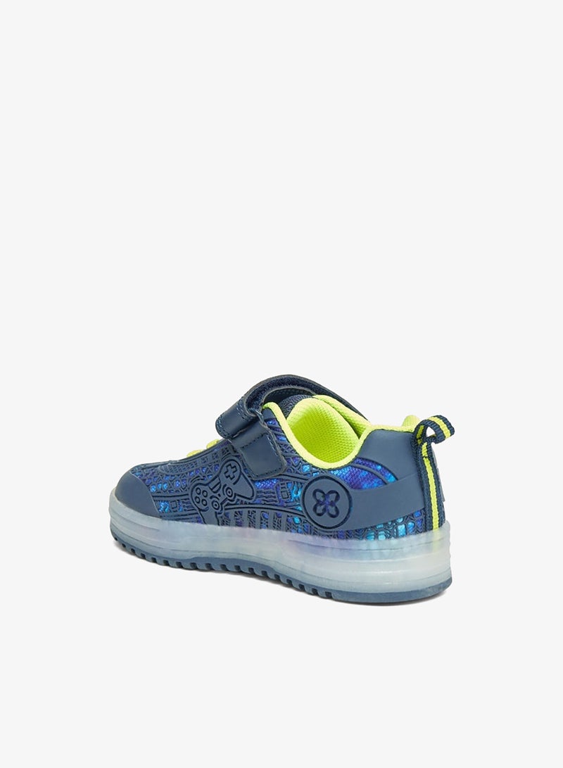 جونيورز سنيكرز بنقوش مع إغلاق بشريط لاصق - Image 2