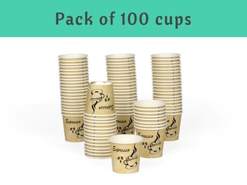 Smygoods Disposable Coffee Cups, To Go Paper Hot Cups, Classic Design (4 OZ, 100 Count) For Hot Beverages, Coffee, Tea, Espresso, Cocoa - Vasos Para Cafe - Image 4