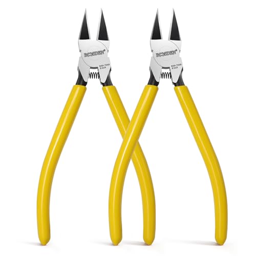 BOOSDEN Wire Cutters 2 Pack, 6 Inch Flush Cut Pliers | Spring Loaded Side Cutting Dikes for Jewelry Making, Artificial Flowers, Floral Wire, Crafting and Electrical Repairs - Image 1