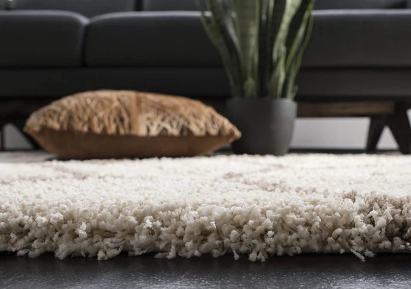 FRESH FROM LOOM Royal Edition 60x84 Inch Carpets for Home | Premium Shaggy Fur Rug Runner | Anti-Skid Bedroom Carpet |Premium Carpets for Living Area Office Sofa Room (5x7 feet), Beige - Image 3